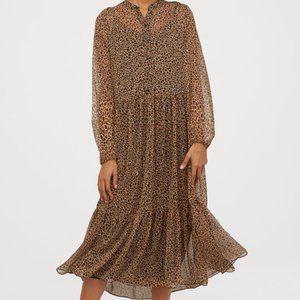 H&M Leopard Chiffon Dress